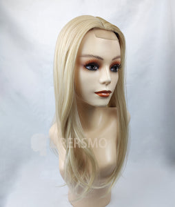 Lace front 613-light blonde straight hair topper 14\20inch