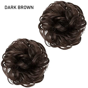 2022 Summer new--Tousled Updo  Bun Hairpiece (pack of 2)