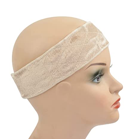 Elastic Adjustable Wig Grip Headbands  (Beige)