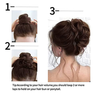 2022 Summer new--Tousled Updo  Bun Hairpiece (pack of 2)