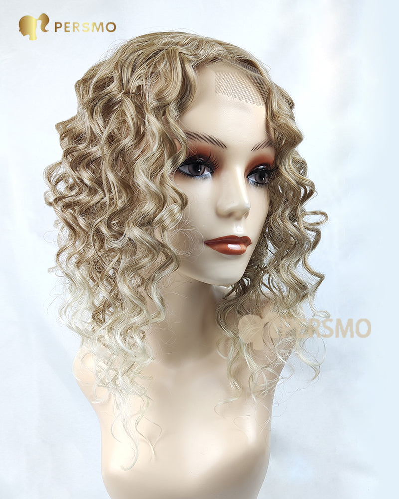 NEW!!Curly hair topper-lace front-14inch