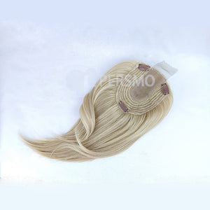 Lace front 613-light blonde straight hair topper 14\20inch