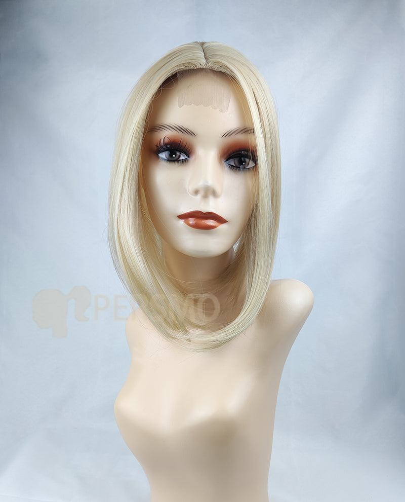 Lace front 613-light blonde straight hair topper 14\20inch