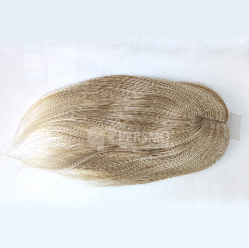 20 inch brown mix blonde Lace front straight hair topper