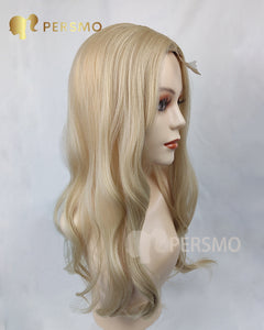 NWE TOPPER!Light blonde-613 wavy hair topper 20inch