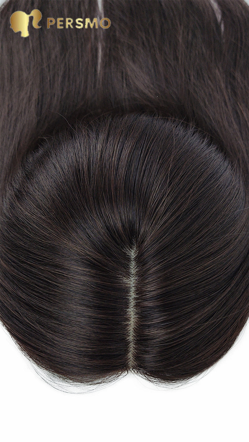 Autumn New!Natural straight hair topper lace front mono base