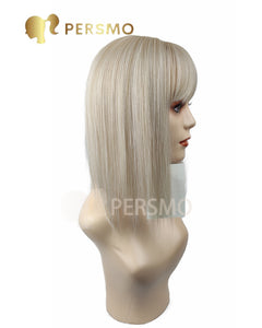 Colorful autumn-Blonde and sliver elegant lady topper