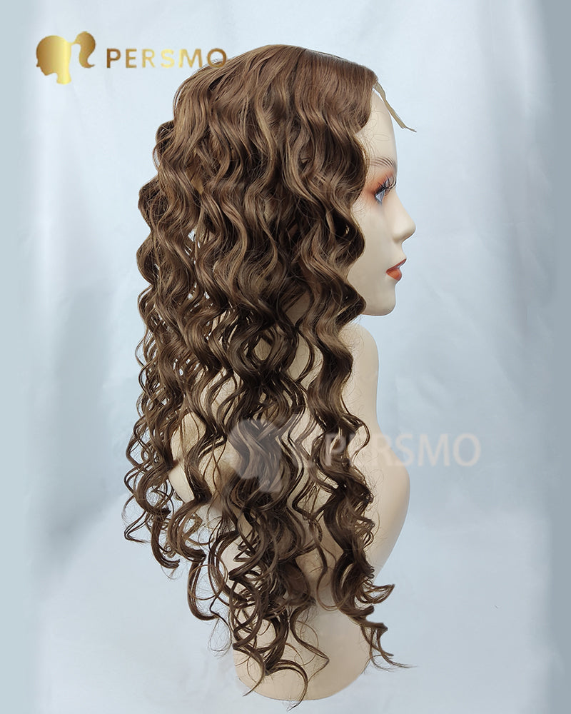 High Quality Natural Supple Shawl Curly Hairpieces Soft Toppers