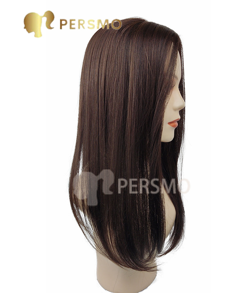 Autumn New!Natural straight hair topper lace front mono base