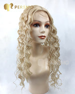 Load image into Gallery viewer, 2022-New Arrivals MONO base 613blond Curly Hair topper
