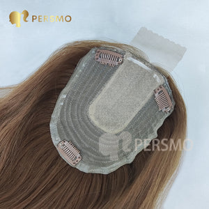 Elegant Body wavy hair topper-light brown