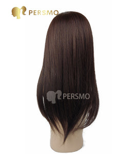 Autumn New!Natural straight hair topper lace front mono base