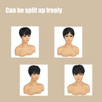 Load image into Gallery viewer, Pixie Wig with Bangs Natural Short Black Wig Layered  (1B#)
