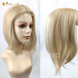 Lace front 613-light blonde straight hair topper 14\20inch