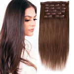 Load image into Gallery viewer, 2022 NEW Medium brown straight hair clip extension-buy 2 get 1 free
