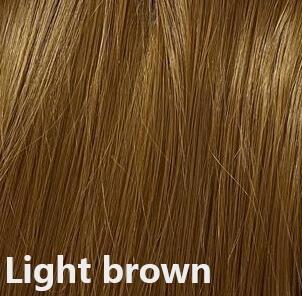 Breathable Soft Hair toppers with bangs -dark brown