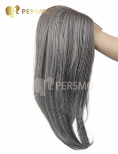 Autumn New!Natural straight hair topper lace front mono base