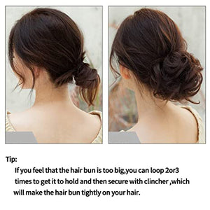 2022 Summer new--Tousled Updo  Bun Hairpiece (pack of 2)